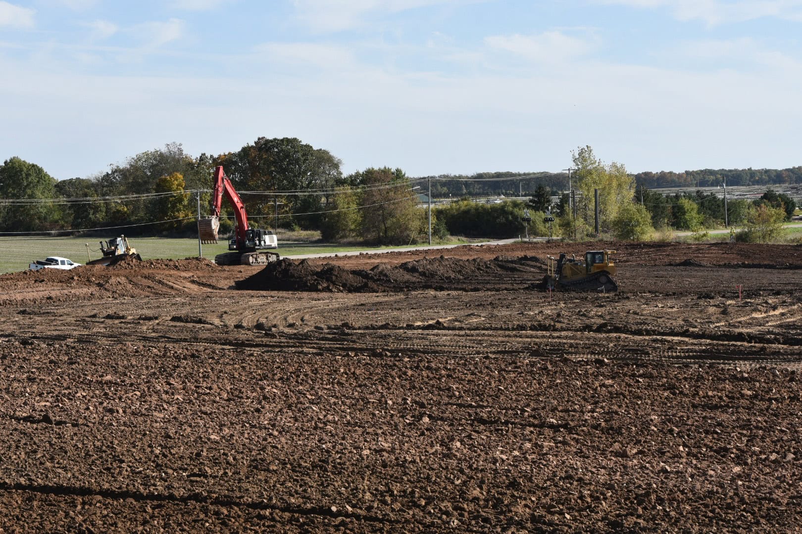 Excavation and land preparation by Martam Construction for infrastructure development.